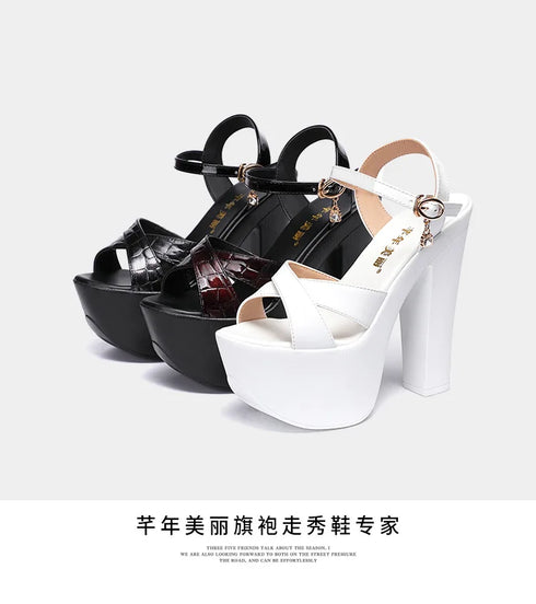 Elegant Platform Sandals for Women - Sexy High Heel Luxury Footwear